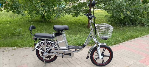 электробайк Тайфун 20" алюминия рама,500W,48V13AH серебристый