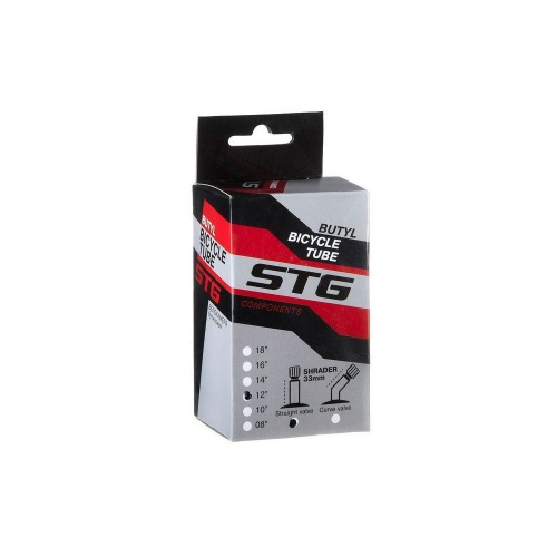 камера велосипеда STG 12"x1.75 бутиловая, гнутый автониппель,33мм