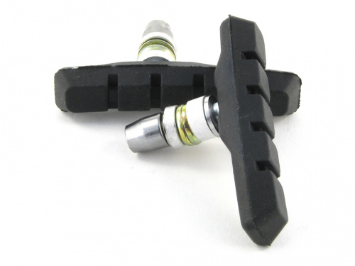 колодки тормозные 70мм, пара, чёрные, ободные, V-brake